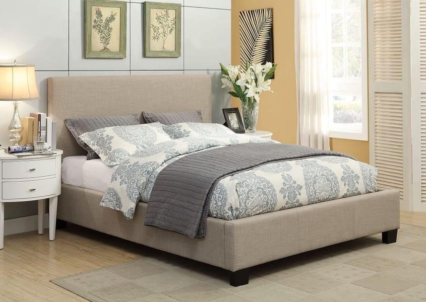 Modus Bedroom Saint Pierre Upholstered Platform Storage Bed In Toast Linen 3ZL7D58