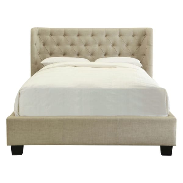 Modus Bedroom Levi Tufted Platform Bed In Toast Linen 3ZL7L646