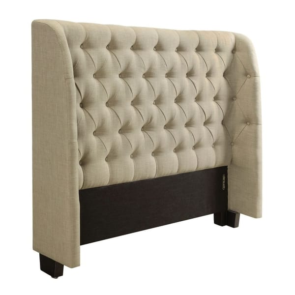 Modus Bedroom Levi Wingback Upholstered Headboard In Toast Linen 3ZL7L5BH46