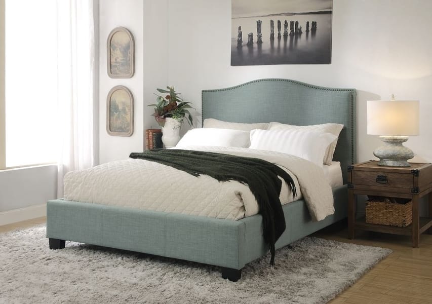 Modus Bedroom Ariana Upholstered Footboard Storage Bed In Bluebird 3ZR2D710
