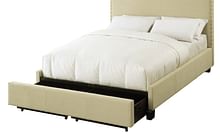 Modus Bedroom Tavel Nailhead Footboard Storage Bed In Tumbleweed 3ZS1D412