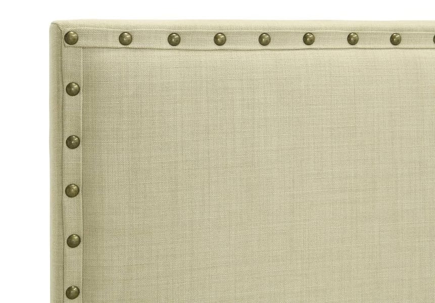 Modus Bedroom Tavel Nailhead Upholstered Platform Bed In Tumbleweed 3ZS1L512