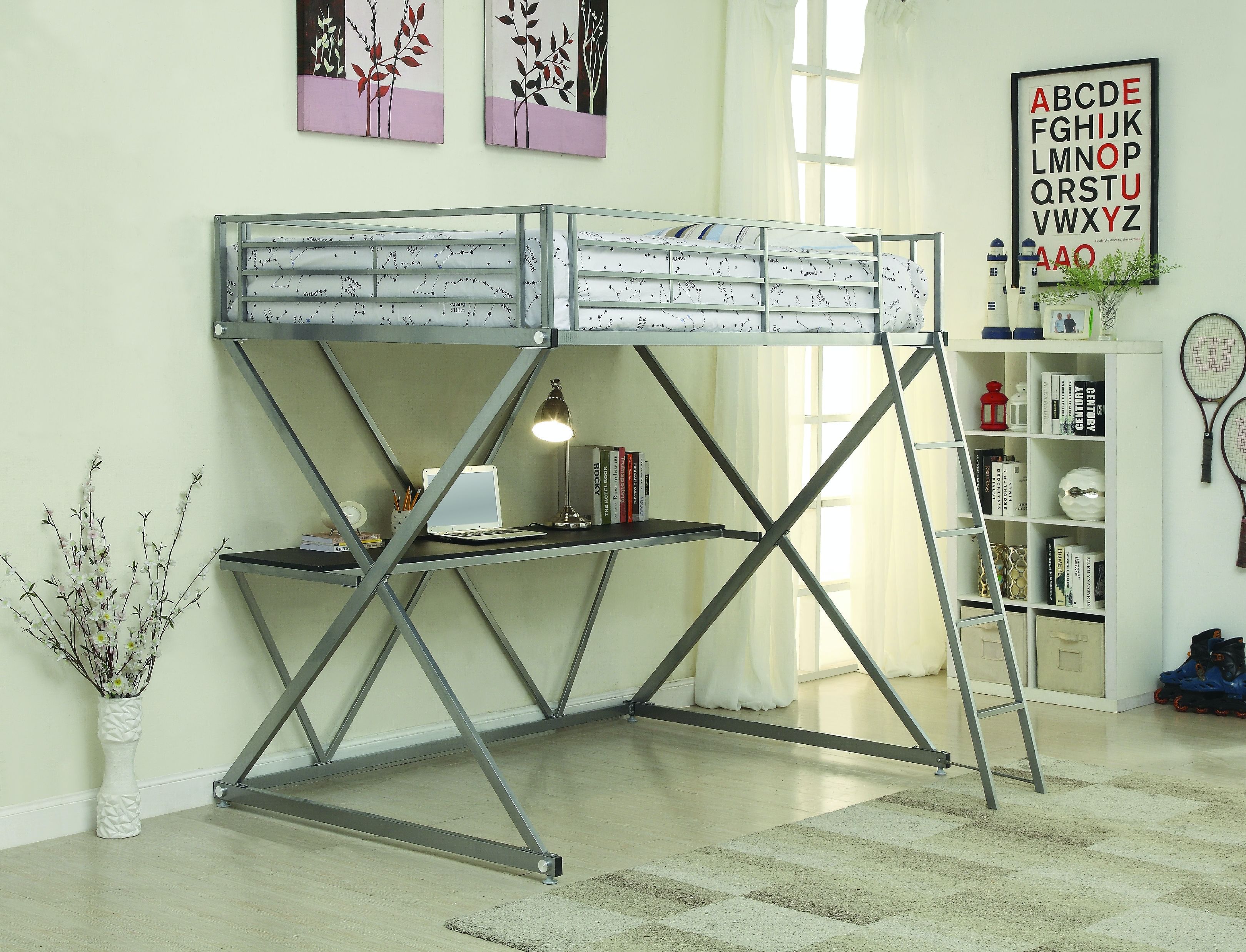 Bedroom Loft Beds Coaster Youth Full Workstation Loft Bed 400034F at