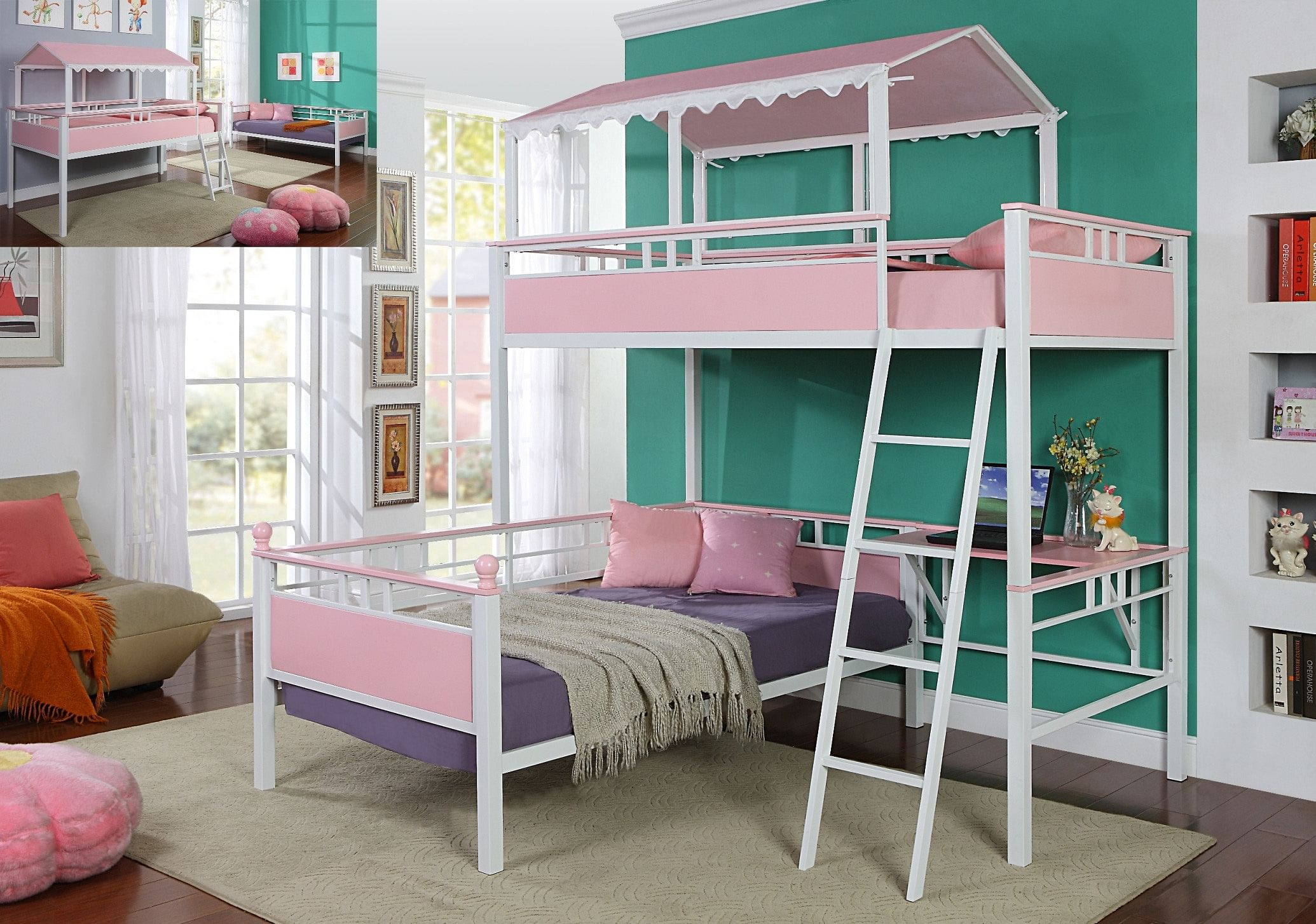 Coaster Youth Twin/Twin Workstation Bunk Bed 40011...
