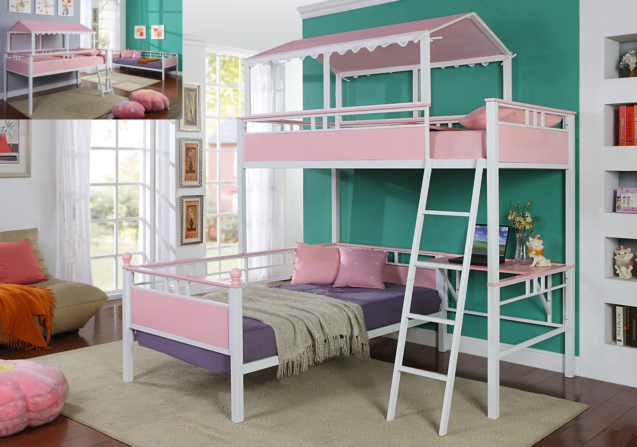Coaster Youth Twin/Twin Workstation Bunk Bed 400119