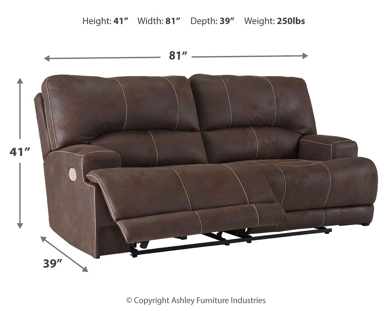 Ashley Living Room Kitching Power Reclining Sofa 4160447