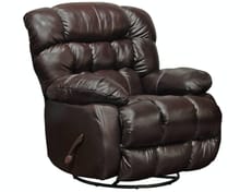 Catnapper Furniture Living Room Chaise Swivel Glider Recliner 42135-Chocolate