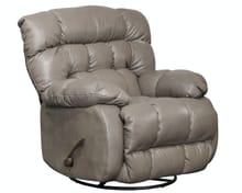 Catnapper Furniture Living Room Chaise Swivel Glider Recliner 42135-Light Grey