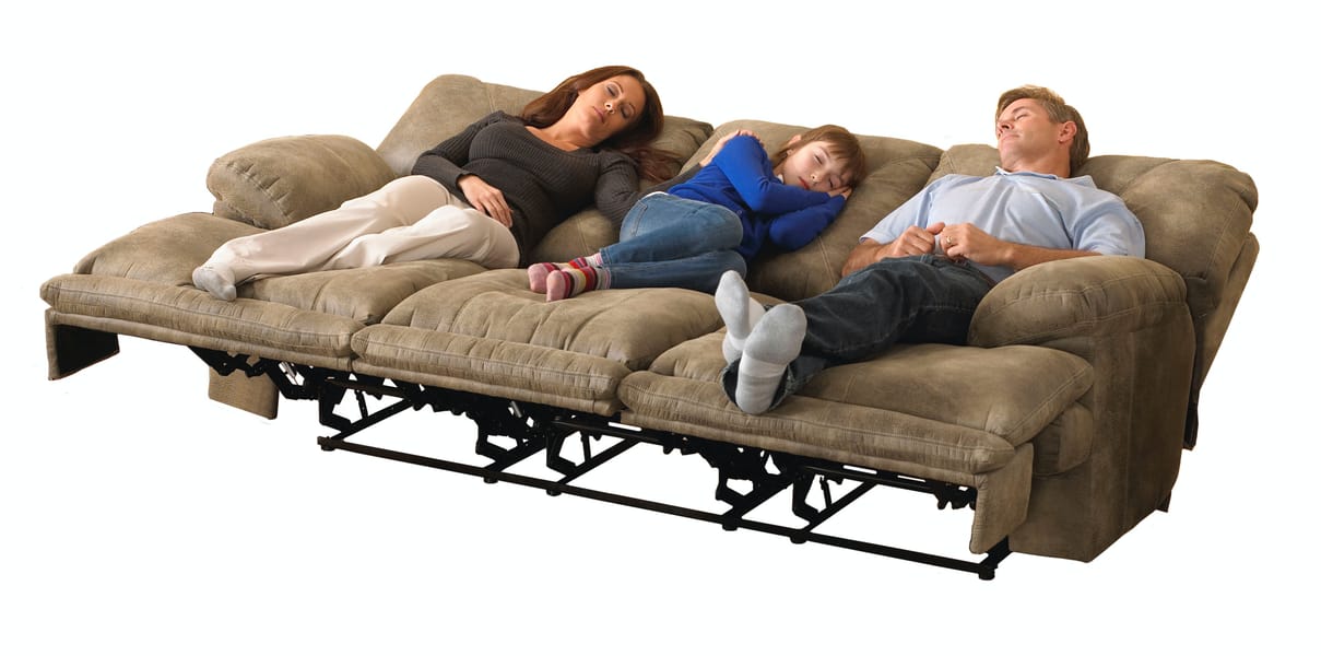 Catnapper Furniture Living Room Lay Flat Recl Sofa with 3x DDT 43845-Brandy