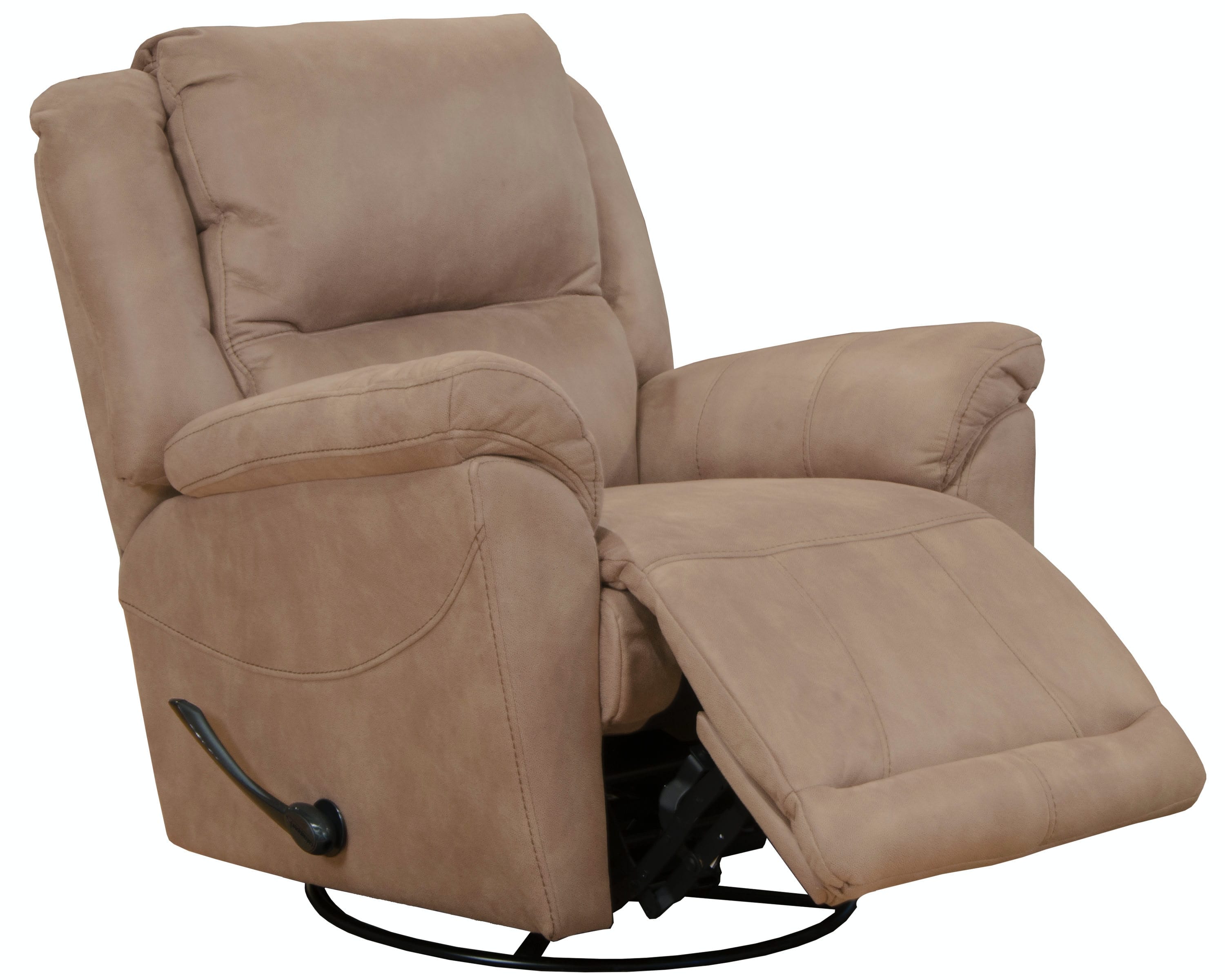 Catnapper Furniture Living Room Chaise Swivel Glider Recliner 45665-Camel