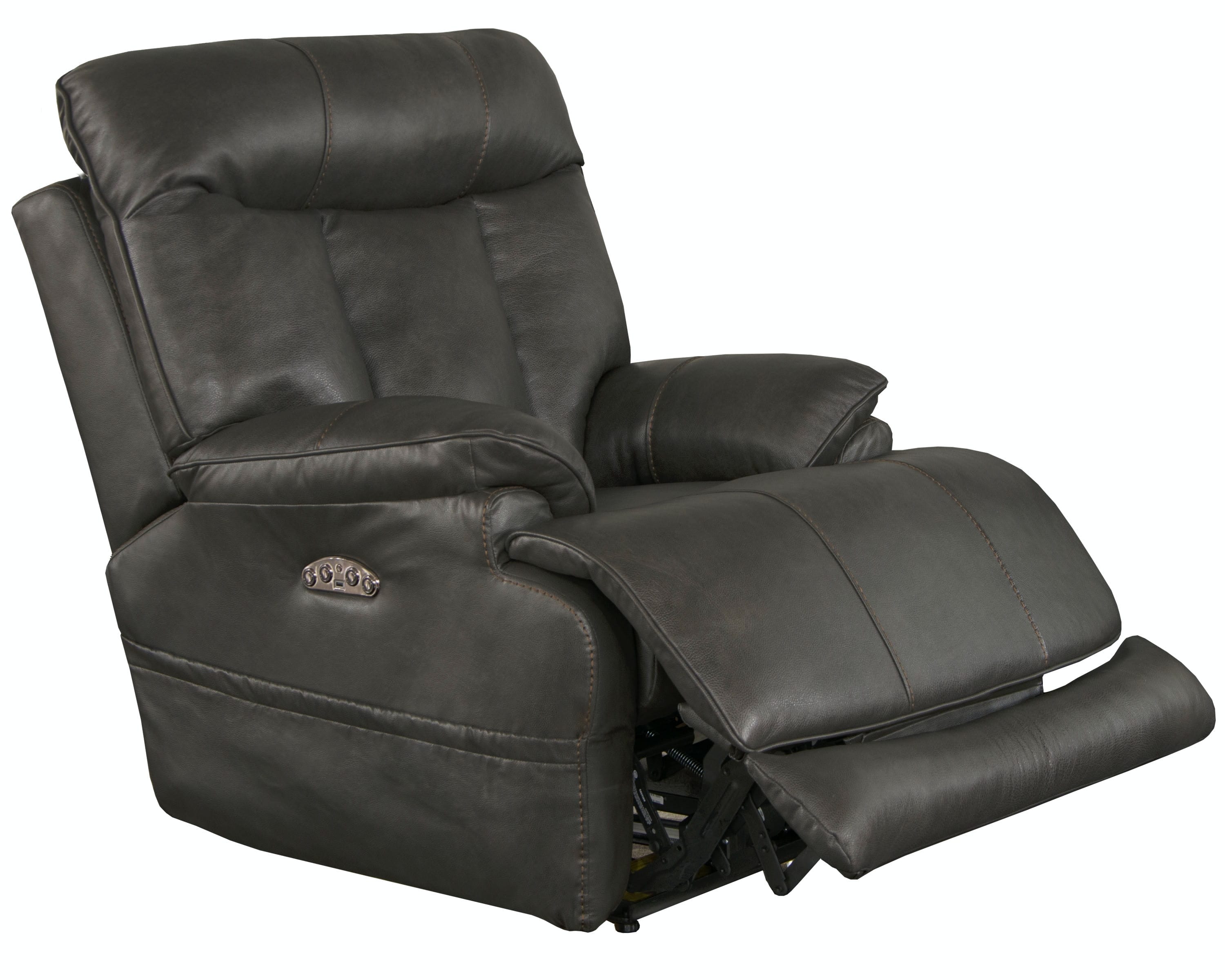 Catnapper Furniture Living Room Power Headrest Power Lay Flat Recliner with Extended Ottoman 64567-7
