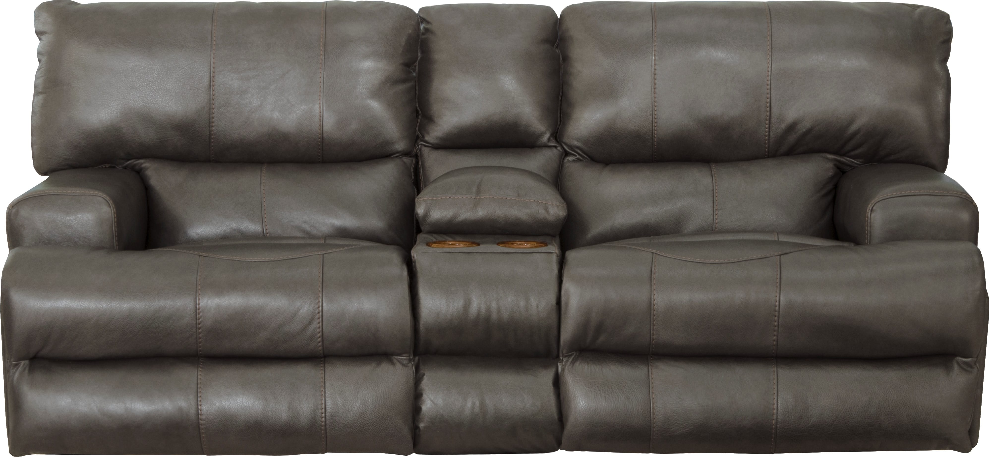 Catnapper Furniture Living Room Wembley Power Reclining Console Loveseat - Steel 64589-Steel
