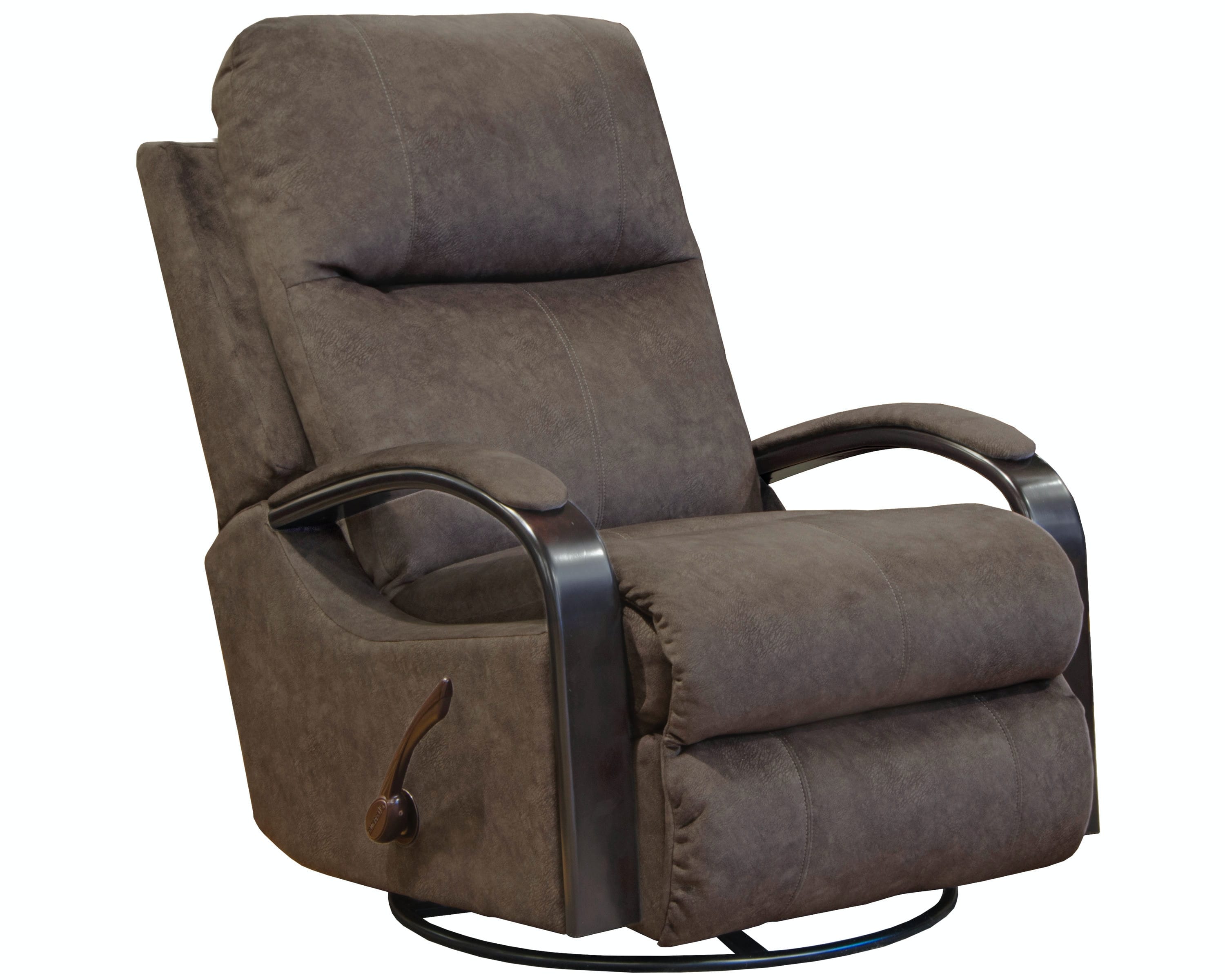 Catnapper Furniture Living Room Swivel Glider Recliner 47035-Chocolate