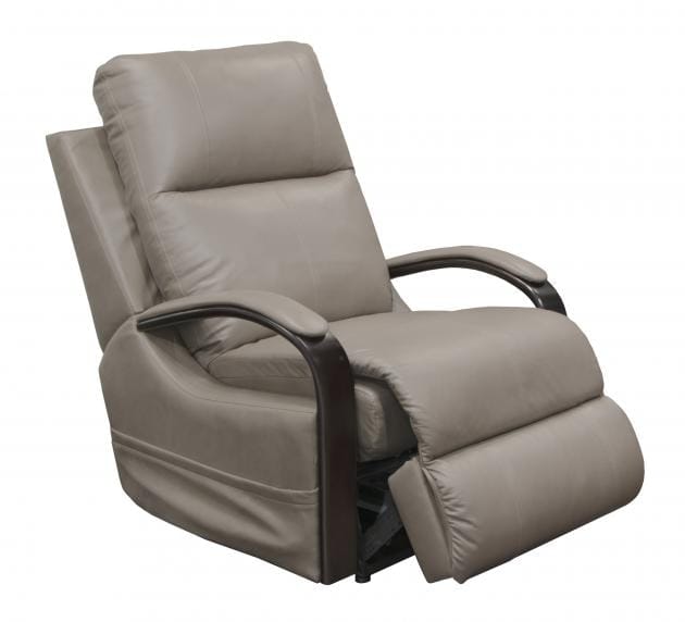 Catnapper Furniture Living Room Glider Recliner with Heat and Massage 47056-Light Grey