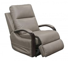 Catnapper Furniture Living Room Glider Recliner with Heat and Massage 47056-Light Grey