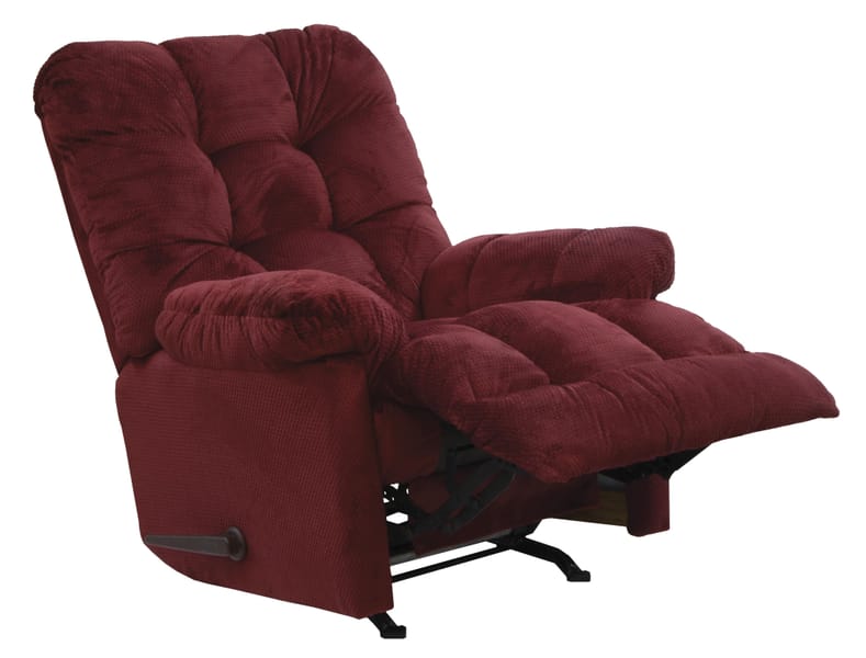 Catnapper Furniture Living Room Chaise Rocker Recl with Deluxe Heat/Massage 47372-Merlot