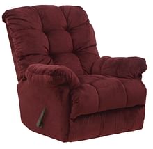 Catnapper Furniture Living Room Chaise Rocker Recl with Deluxe Heat/Massage 47372-Merlot