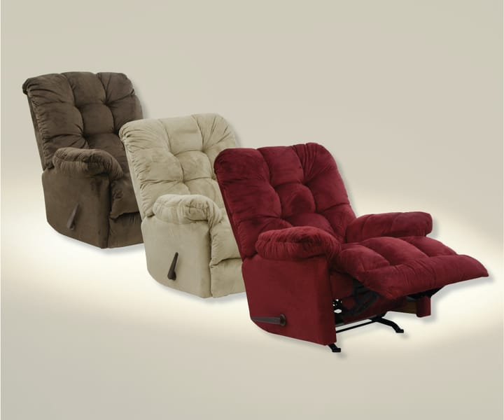 Catnapper Furniture Living Room Chaise Rocker Recl with Deluxe Heat/Massage 47372-Merlot