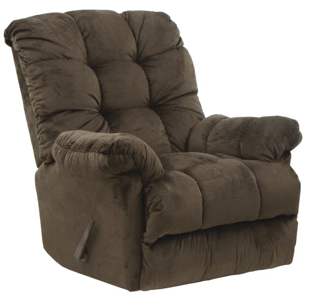Catnapper Furniture Living Room Chaise Rocker Recl with Deluxe Heat/Massage 47372-Umber