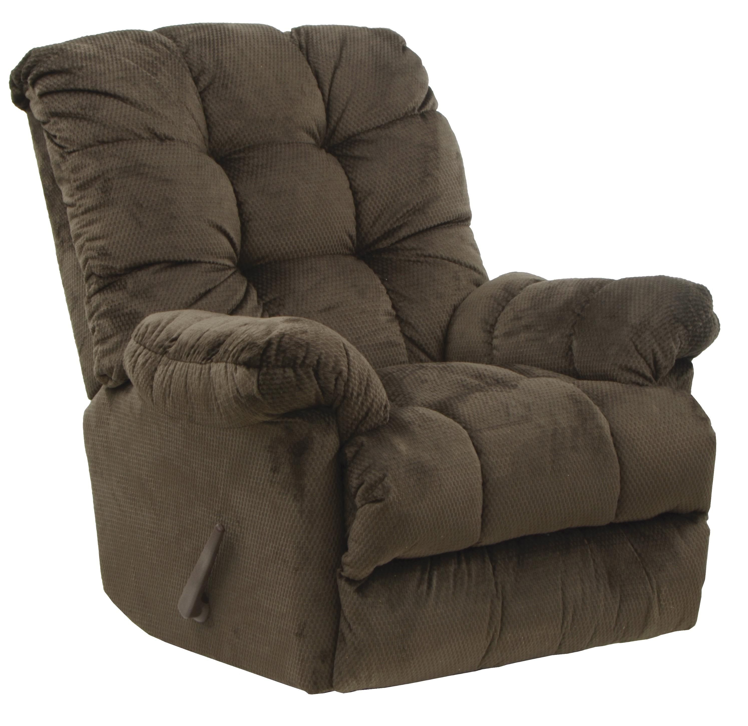 Catnapper Furniture Living Room Chaise Rocker Recl with Deluxe Heat/Massage 47372-Umber
