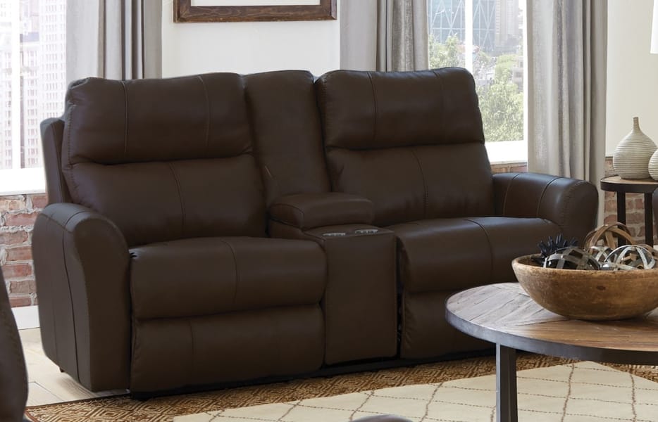 Catnapper Furniture Living Room Mara Voice Command Enabled Lay Flat Reclining Console Loveseat 874759