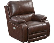 Catnapper Furniture Living Room Power Headrest Power Lay Flat Recliner 647627-Java