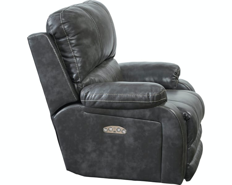Catnapper Furniture Living Room Power Headrest Power Lay Flat Recliner 647627-Steel