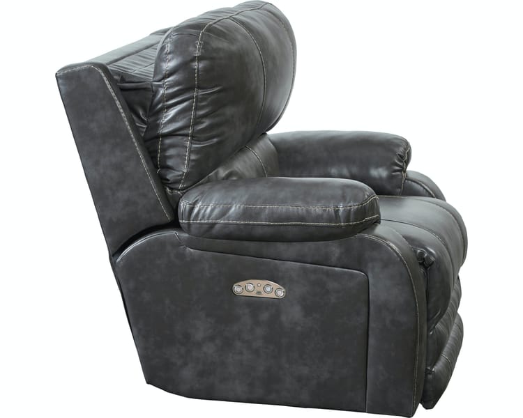 Catnapper Furniture Living Room Power Headrest Power Lay Flat Recliner 647627-Steel