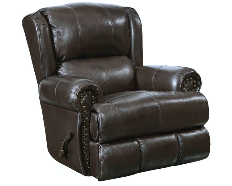 Catnapper Furniture Living Room Deluxe Glider Recliner 47636-Chocolate