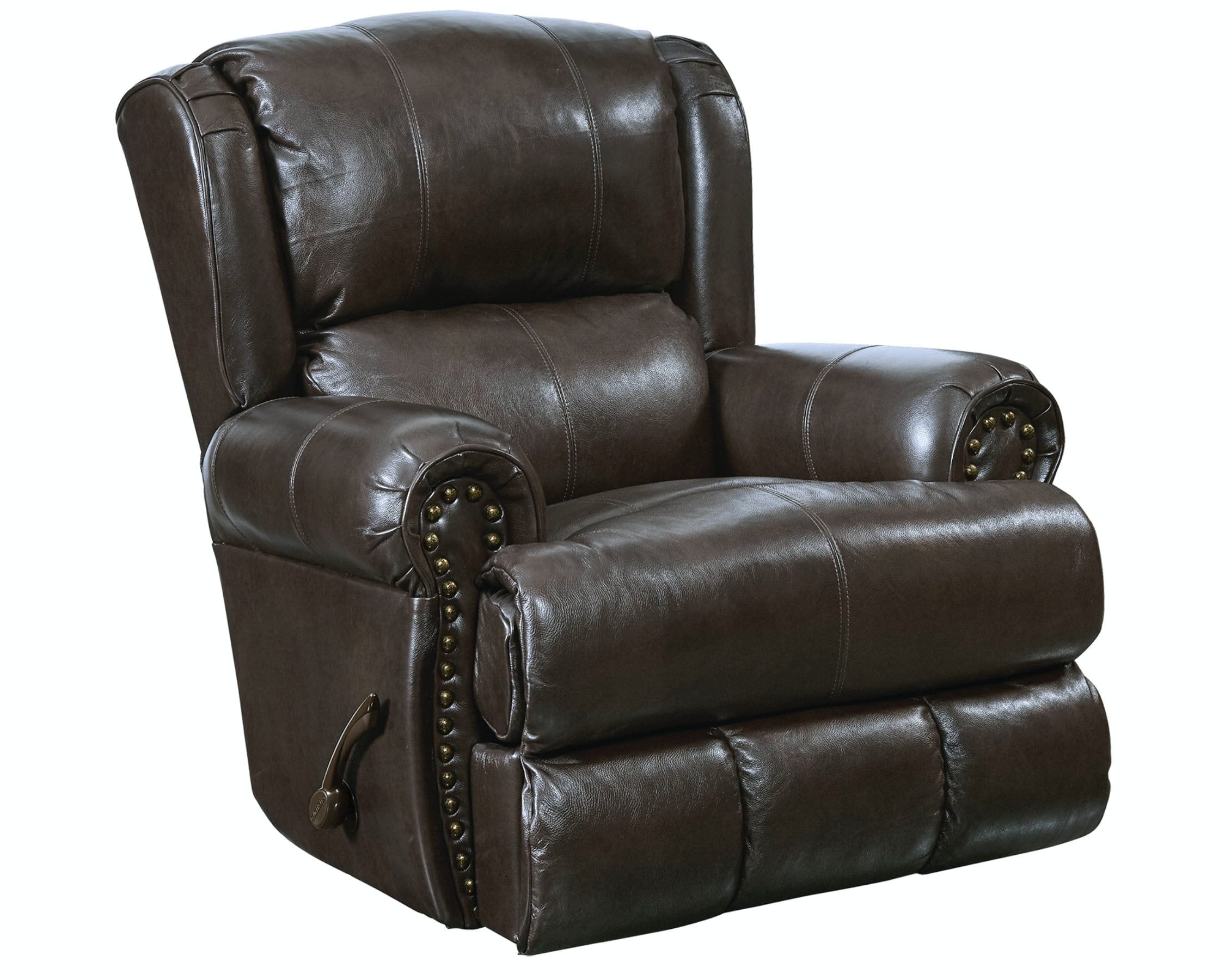 Catnapper Furniture Living Room Deluxe Glider Recliner 47636-Chocolate