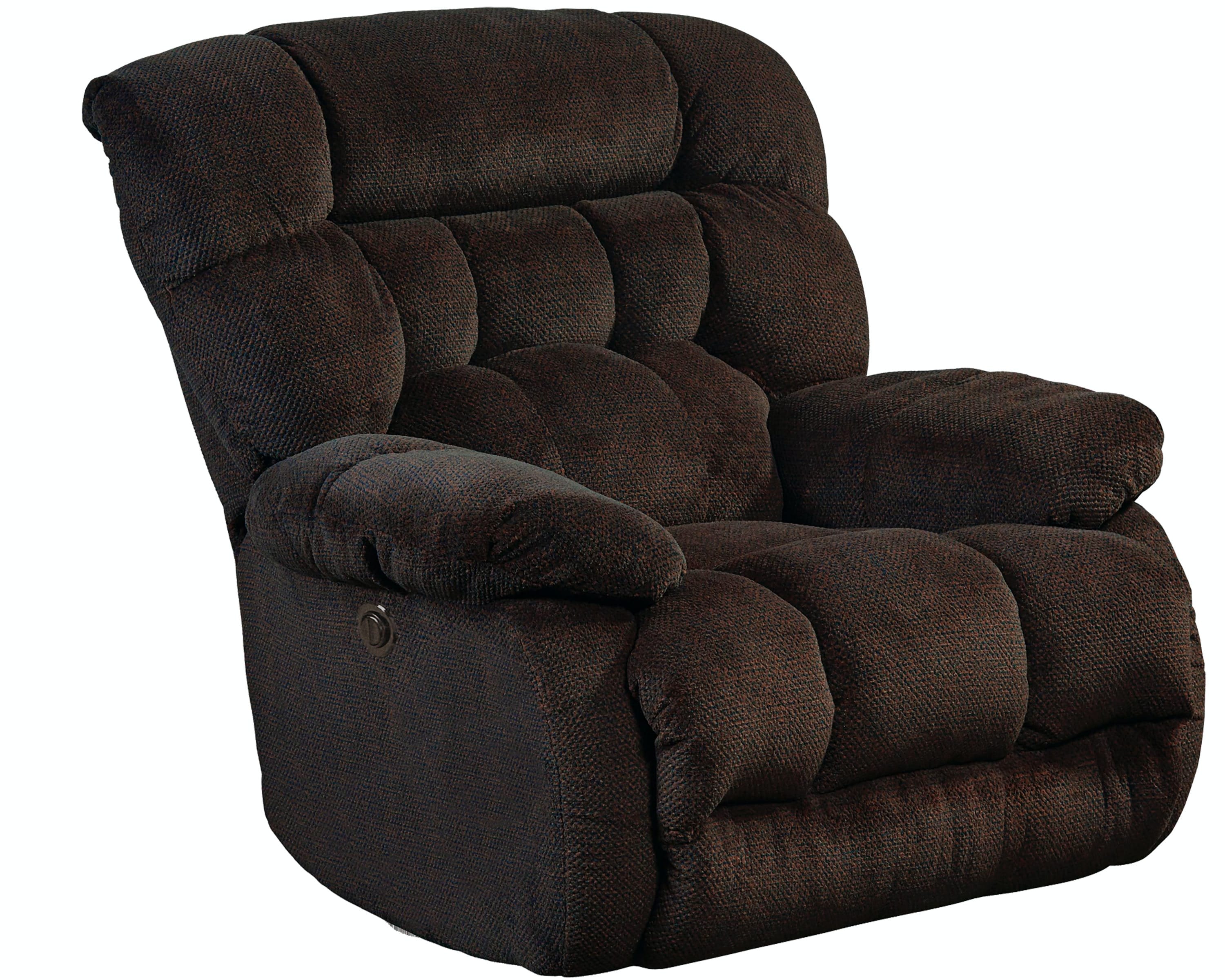 Catnapper Furniture Living Room Power Lay Flat Recliner 647657-Chocolate