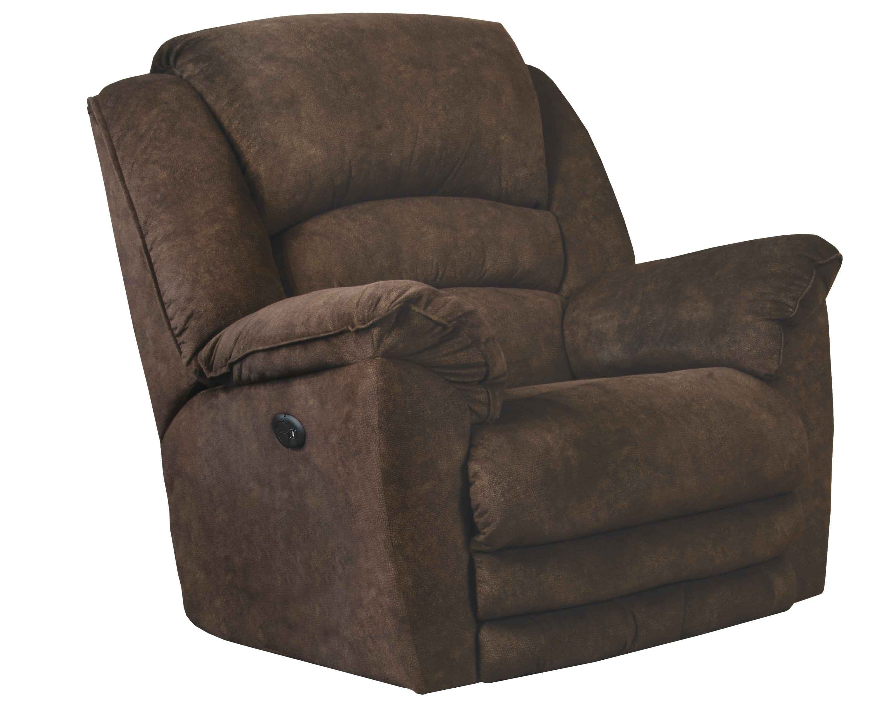 Catnapper Furniture Living Room Power Lay Flat Recliner 647757-Chocolate