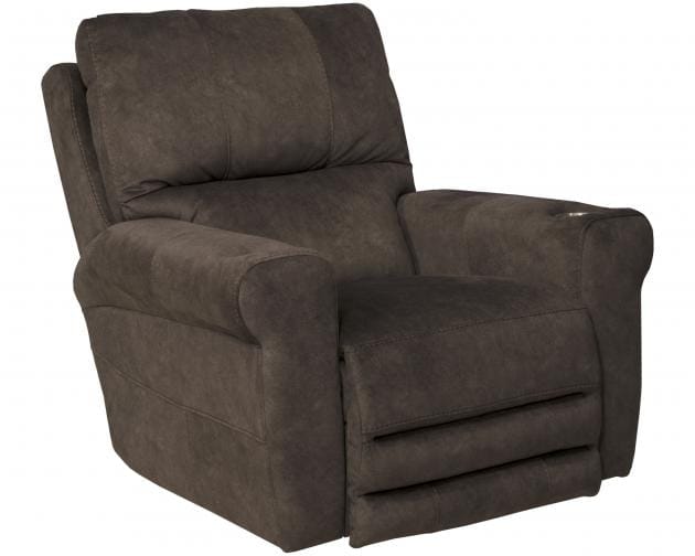 Catnapper Furniture Living Room Voice Power Headrest/Lumbar Power Lay Flat Recliner 8747867-Chocolate