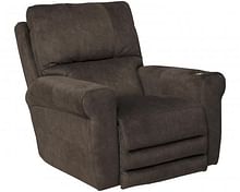 Catnapper Furniture Living Room Voice Power Headrest/Lumbar Power Lay Flat Recliner 8747867-Chocolate