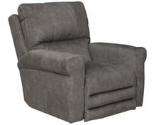 Catnapper Furniture Living Room Voice Power Headrest/Lumbar Power Lay Flat Recliner 8747867-Graphite