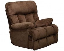 Catnapper Furniture Living Room Power Headrest/Lumbar Power Lay Flat Recliner with Heat and Massage 764788-7-Chocolate