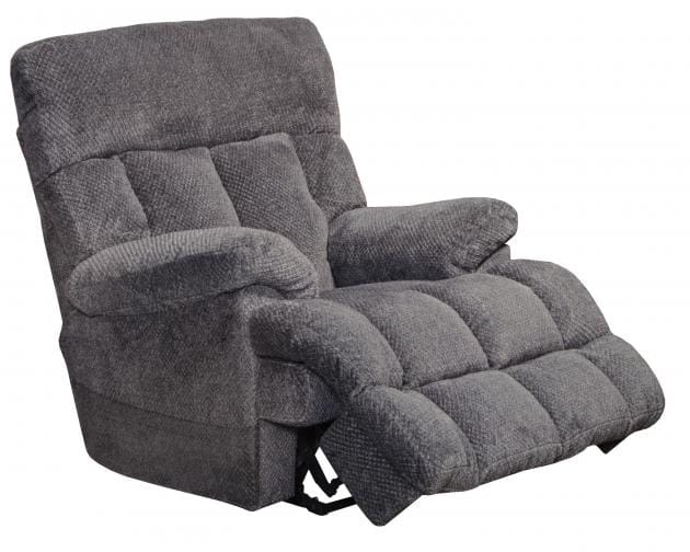 Catnapper Furniture Living Room Power Headrest/Lumbar Power Lay Flat Recliner with Heat and Massage 764788-7-Pewter