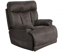 Catnapper Furniture Living Room Power Headrest/Lumbar Power Lay Flat Rec with Heat and Msg and Ext Ott 764789-7-Charcoal