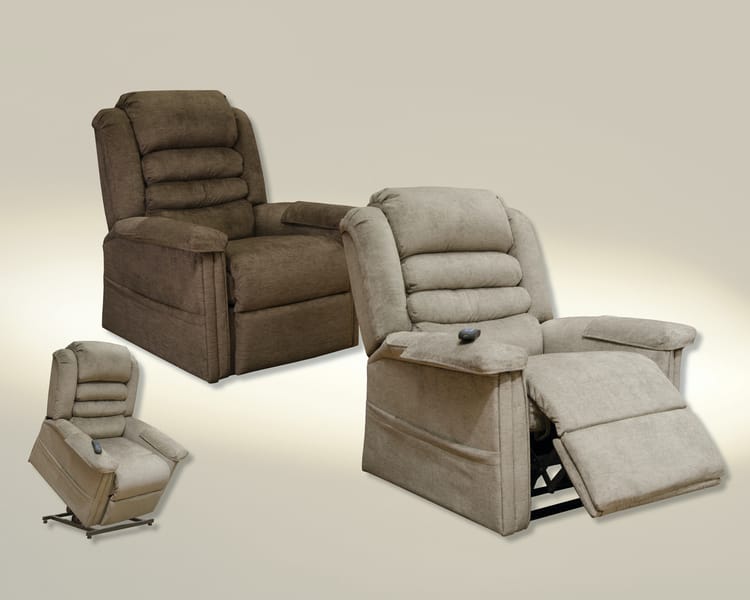 Catnapper Furniture Living Room Pow'r Lift Full Lay-Out Chaise Recliner 4832-Bamboo