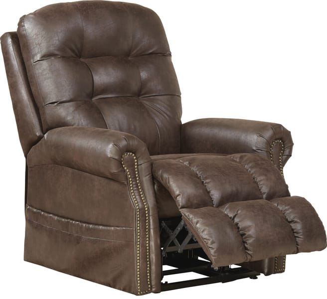 Catnapper Furniture Living Room Power Lift Lay Flat Recliner with Heat and Massage 4857-Sable