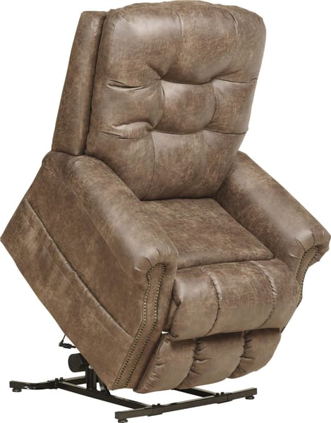 Catnapper Furniture Living Room Power Lift Lay Flat Recliner with Heat and Massage 4857-Silt