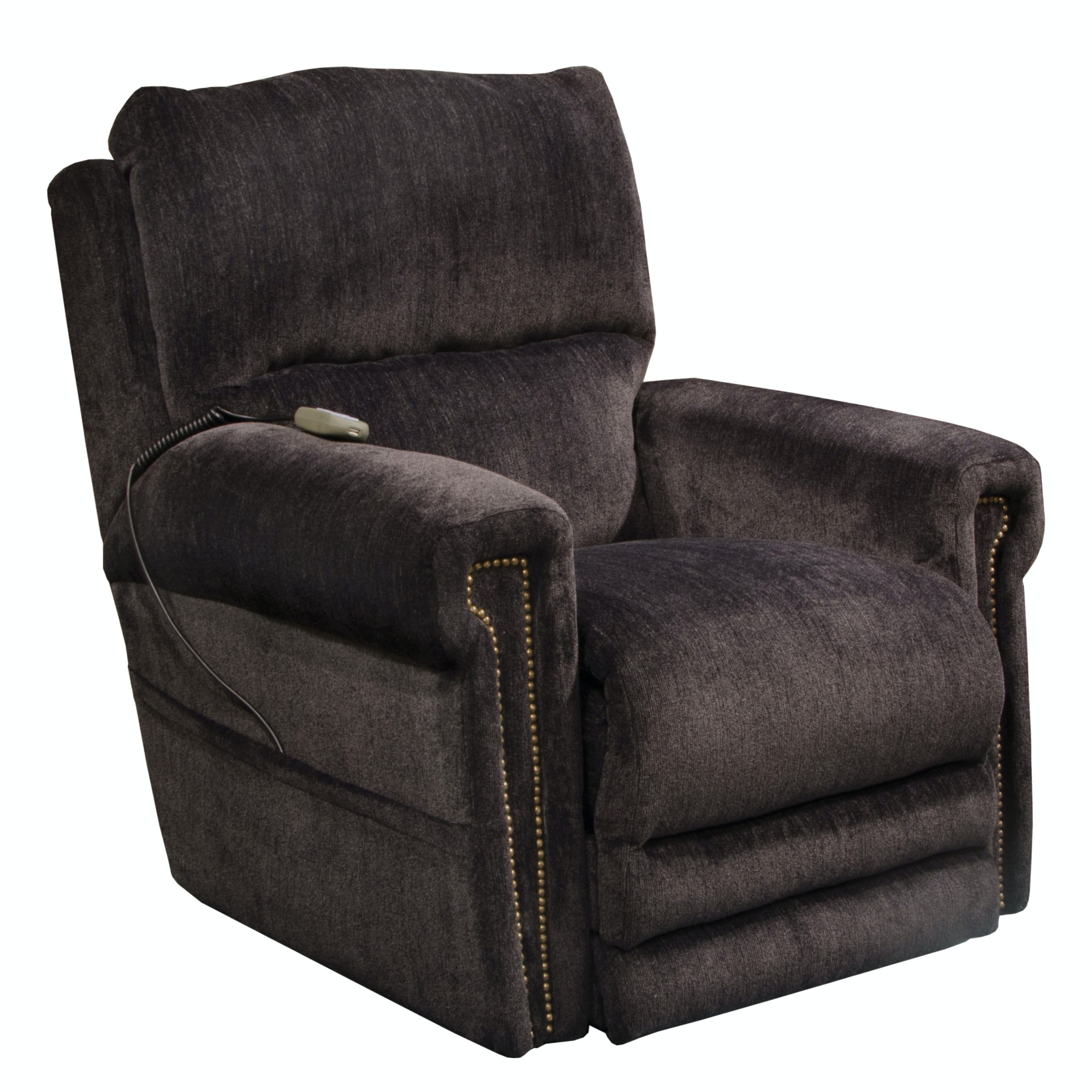 Catnapper Furniture Living Room Power Headrest with Lumbar Power Lay Flat Recliner 764862-Slate