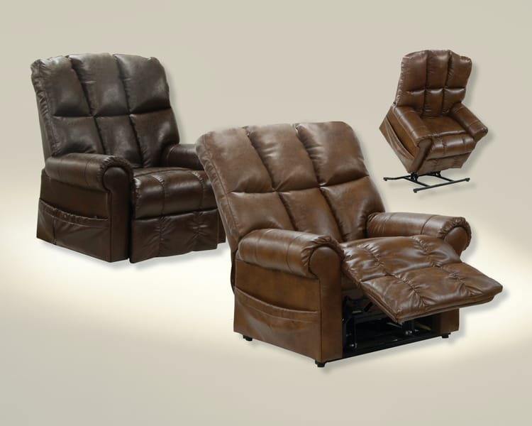Catnapper Furniture Living Room Power Lift Recliner 4898-Chestnut