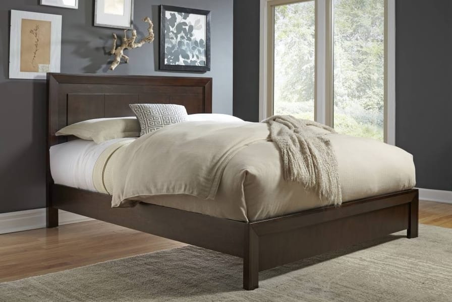 Modus Bedroom Element Wood Platform Bed In Chocolate Brown 4G22F5