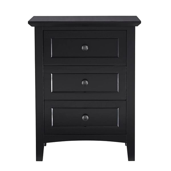 Modus Bedroom Paragon Three-Drawer Nightstand In Black 4N0281