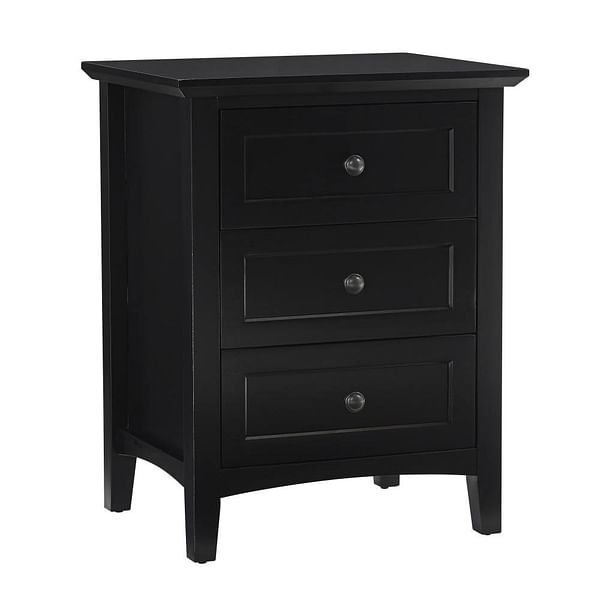 Modus Bedroom Paragon Three-Drawer Nightstand In Black 4N0281