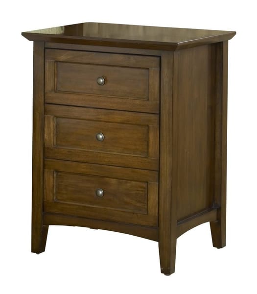 Modus Bedroom Paragon Three Drawer Nightstand In Truffle 4N3581