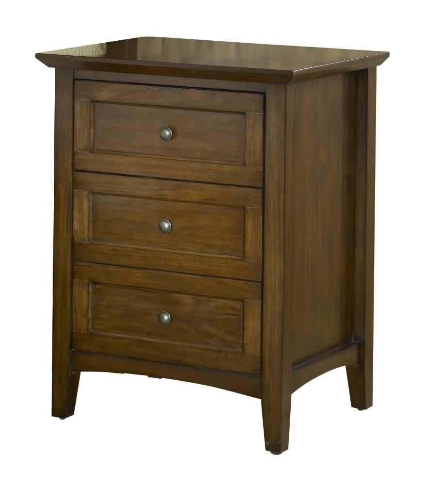 Modus Bedroom Paragon Three Drawer Nightstand In Truffle 4N3581