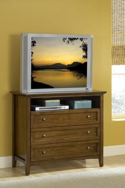 Modus Bedroom Paragon Three Drawer Media Chest In Truffle 4N3589
