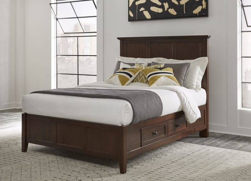 Modus Bedroom Paragon Four Drawer Wood Storage Bed In Truffle 4N35D6